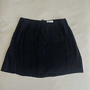 Princess Polly Classic Black Linen style Mini Skirt